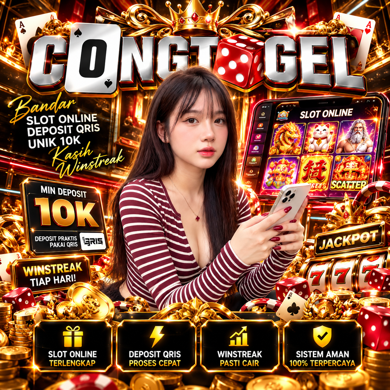 CONGTOGEL - Bandar Slot Online Deposit Qris Unik 10k Kasih Winstreak